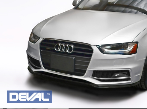 DEVAL Audi A4 S-Line Carbon Fiber Front Lip Spoiler