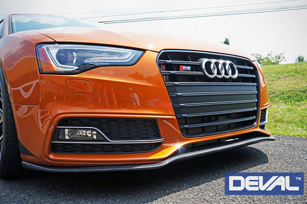 DEVAL Audi A5 S-Line Carbon Fiber Front Lip Spoiler