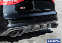 DEVAL Audi A4 S-Line Carbon Fiber Rear Diffuser